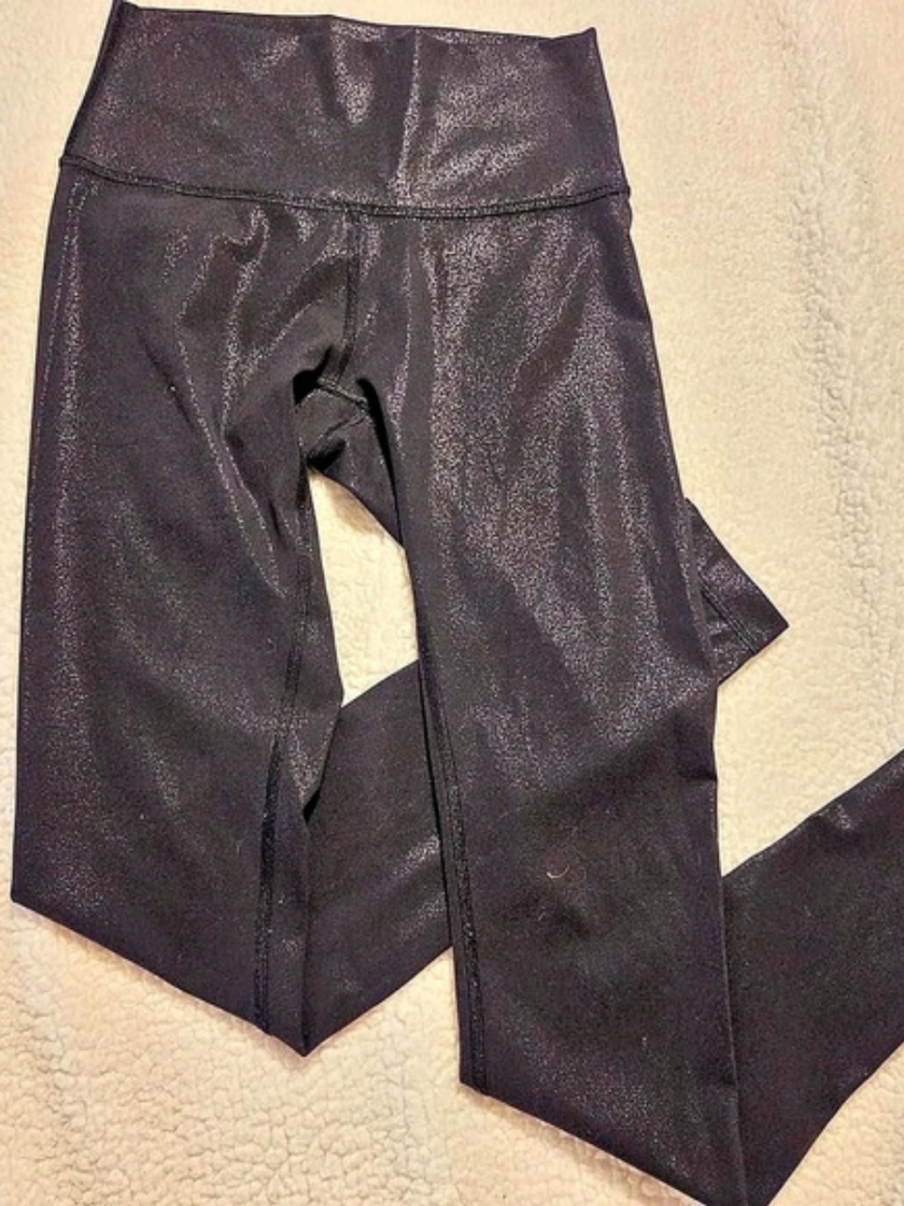 lululemon Wunder Under Shiny Black Leggings Size 4